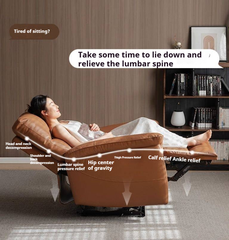 Leather Functional Recliner Electric Sofa