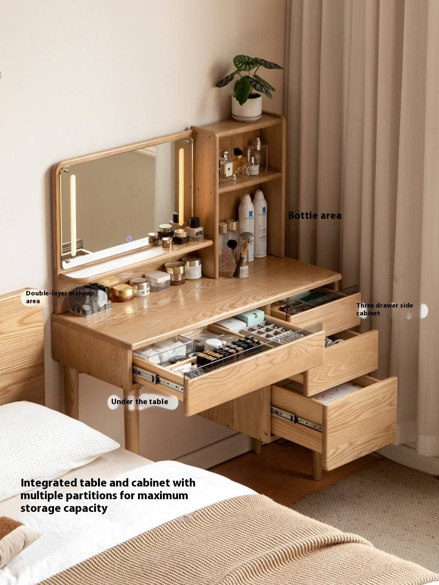 Ash Solid Wood Multifunctional Modern Dressing Table