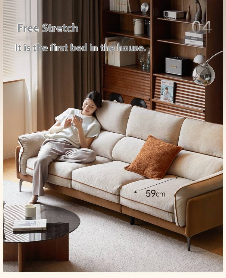 Pine Modern Style High Back Sofa