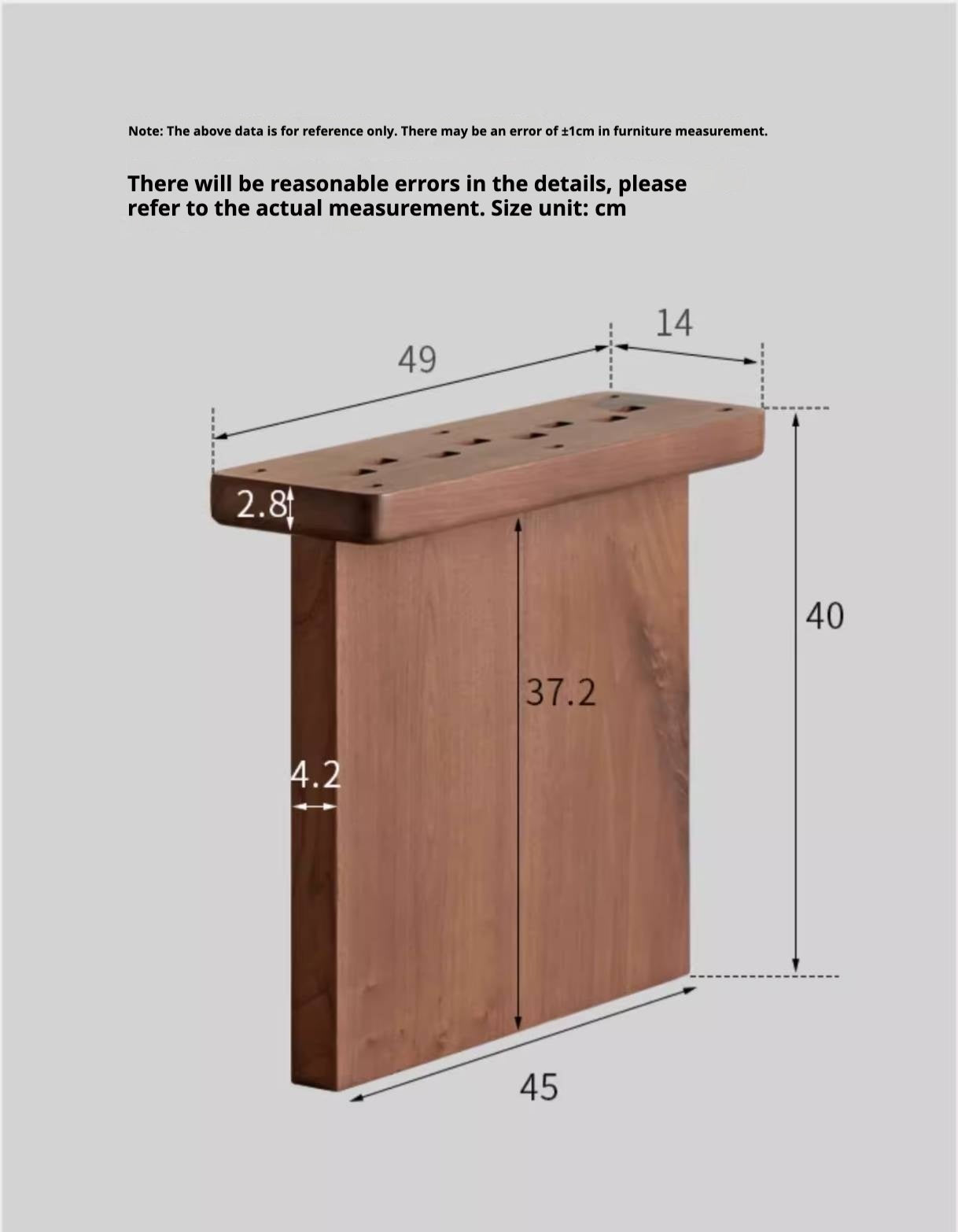 Black Walnut Solid Wood Wabi Sabi Style Coffee Table