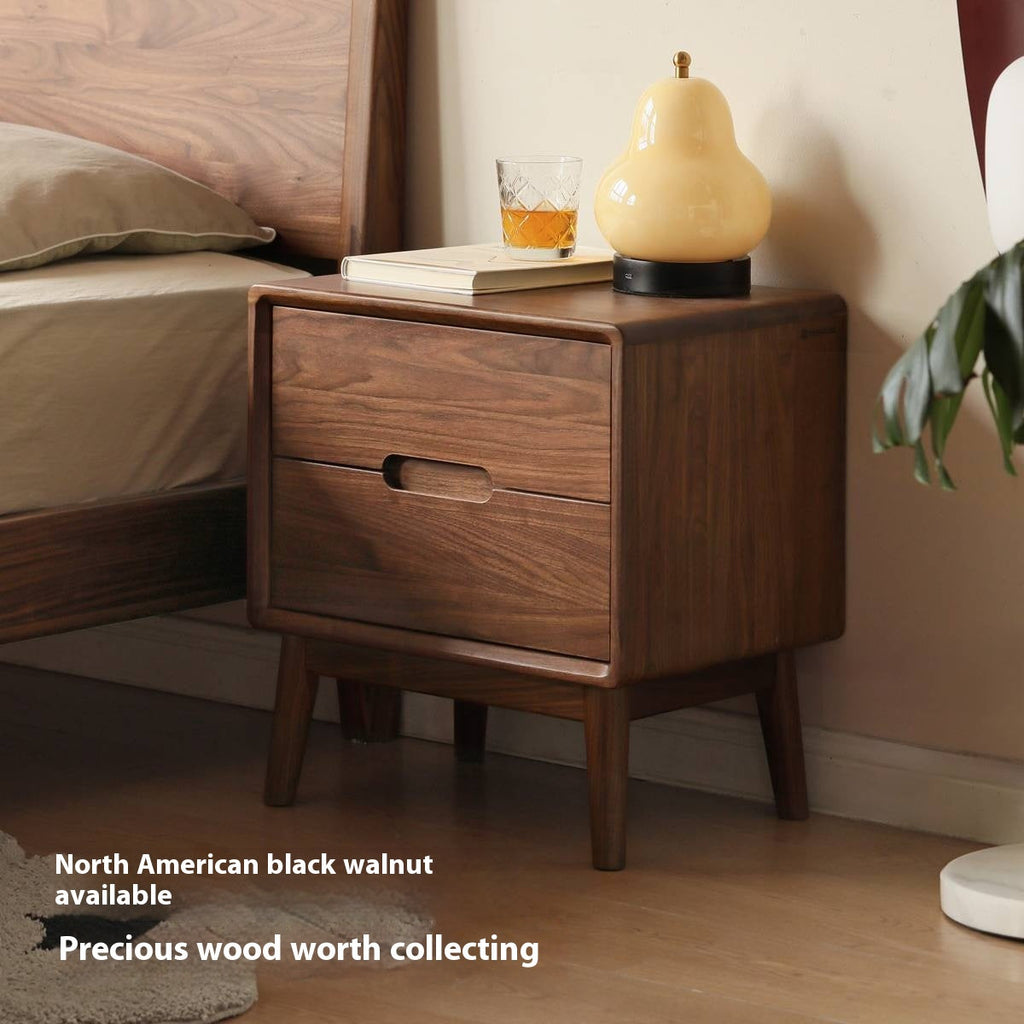 Black Walnut Solid Wood Modern Style Nightstand