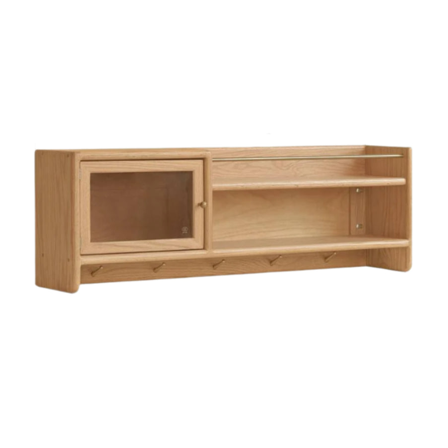 Oak Solid Wood Modern Style Wall Cabinet