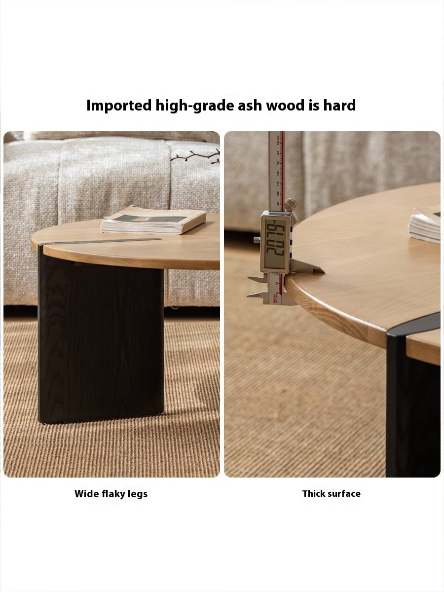 Ash Solid Wood Wabi Sabi Style Creative Coffee Table