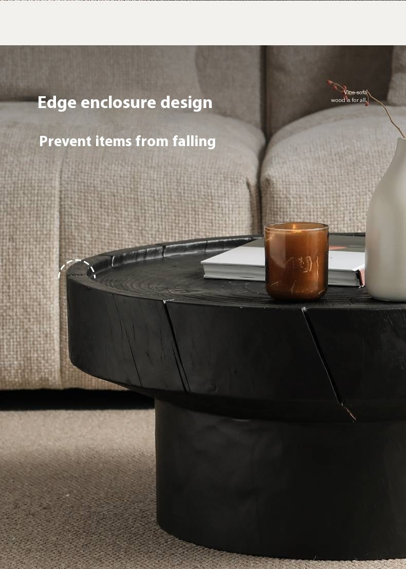 Pine Solid Wood Wabi-Sabi Style Coffee Table