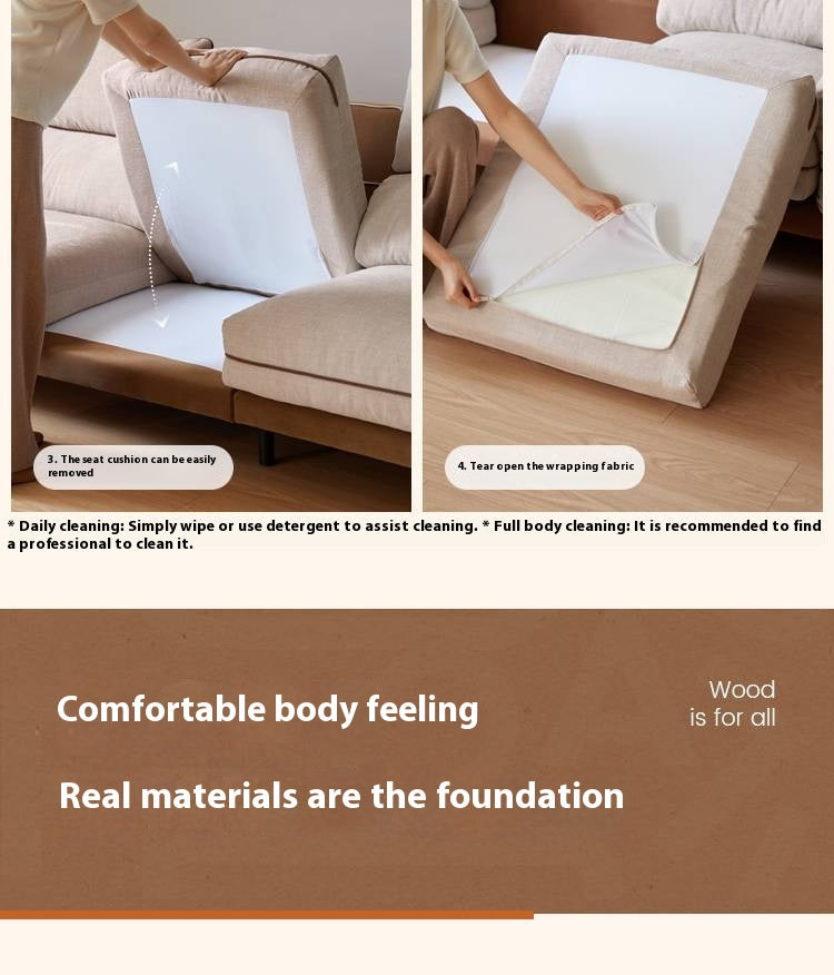 Pine Modern Style High Back Sofa