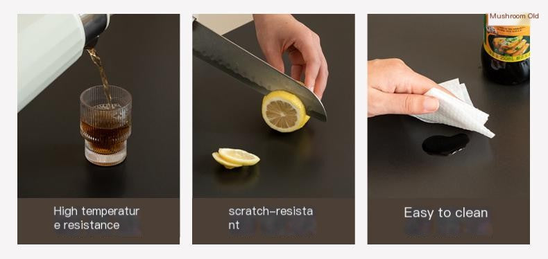 Black Walnut, Oak Solid Wood Light Luxury Style Rock Plate Storage Cabinet