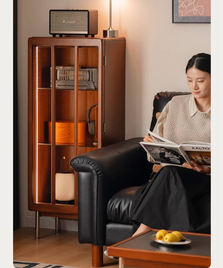 Poplar Solid Wood Bauhaus Style Side Cabinet