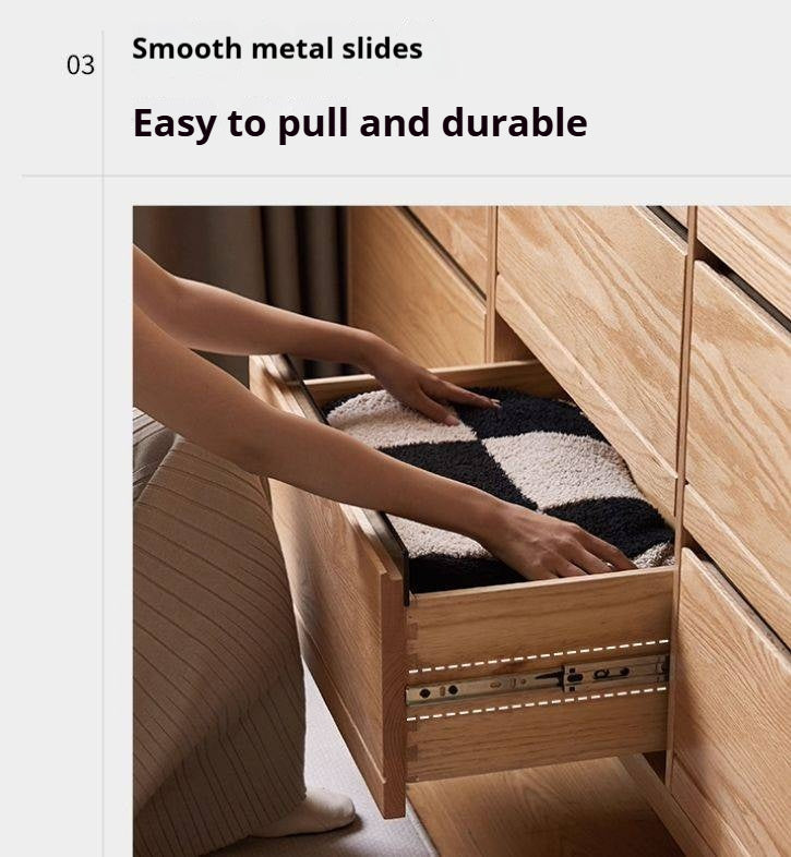 Oak Solid Wood Chest of Drawers