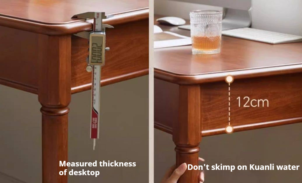 Pine Solid Wood Desk With Ancient Style