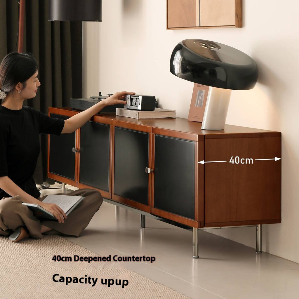 Poplar Solid Wood Bauhaus TV Stand