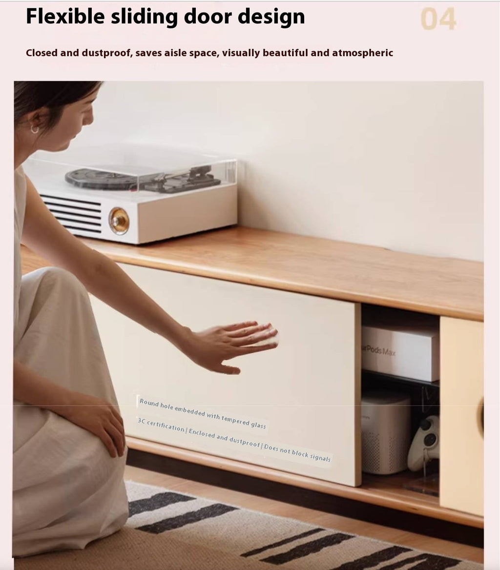 Cherry Solid Wood Antique Style TV Stand