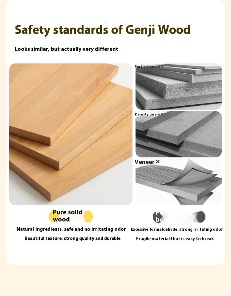 Beech Solid Wood Children's Chest of Drawers