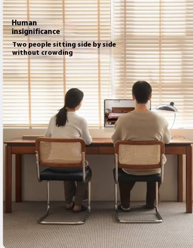 Poplar Solid Wood Antique Style Rectangular with Pull-out Workbench Office Desk