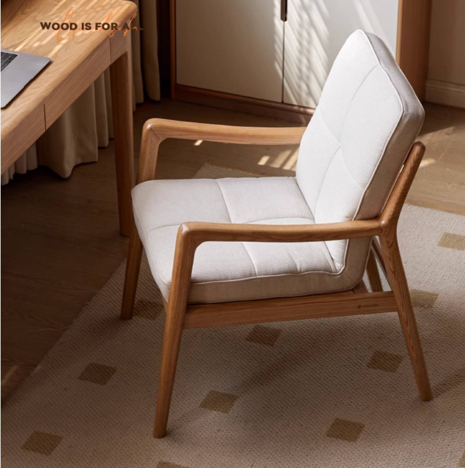 Oak Solid Wood Modern Style Chair