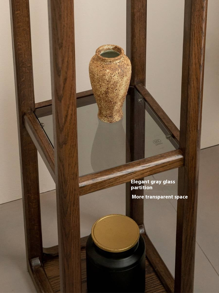 Oak Solid Wood Storage Rack