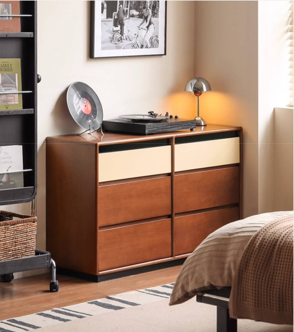 Poplar Solid Wood Bauhaus Style Dressing Table