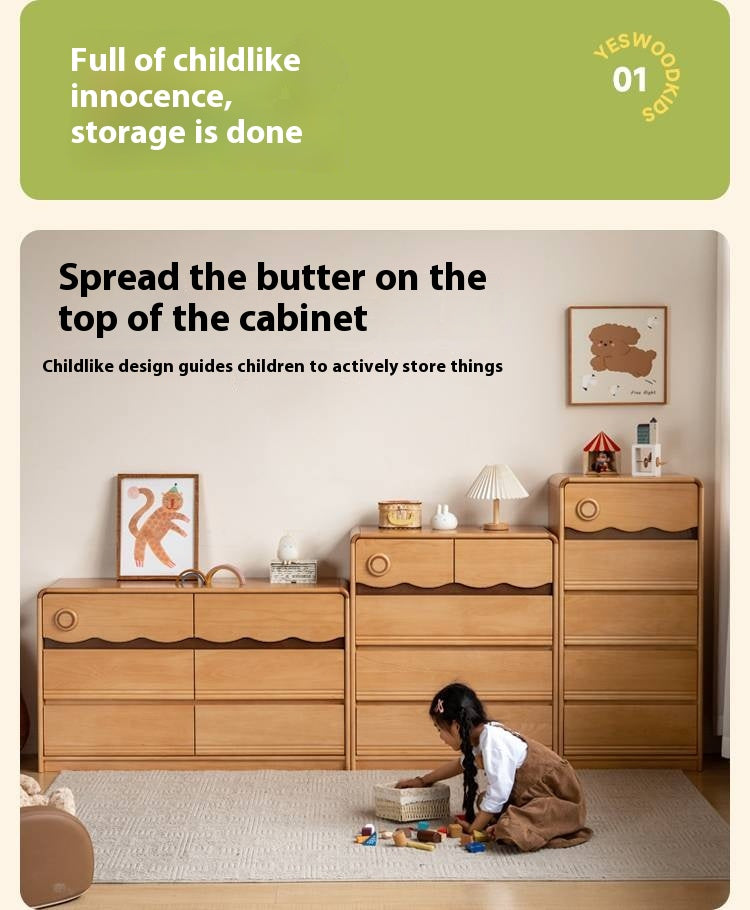Beech Solid Wood Children's Chest of Drawers