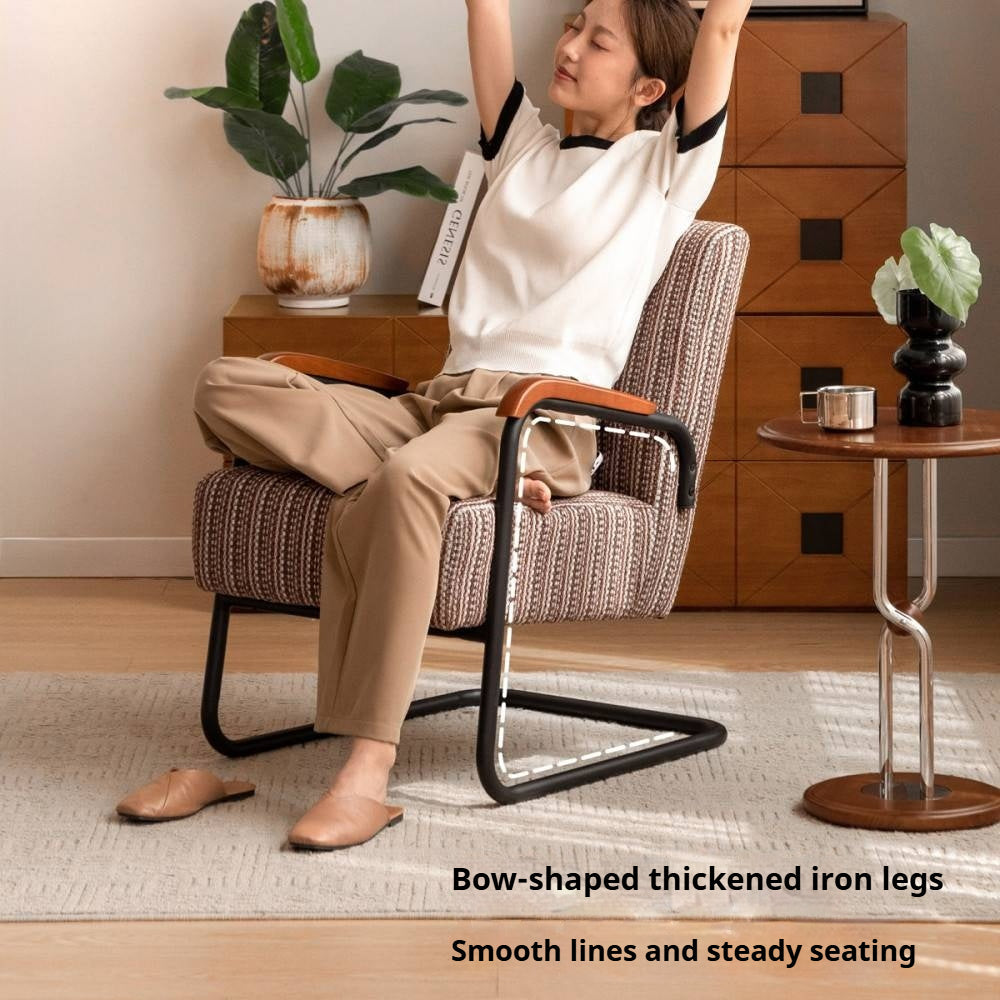 Fabric Sofa Middle Retro Chair