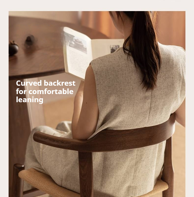 Ash Solid Wood Retro Dining Chair