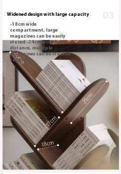 Black Walnut, South American Walnut Solid Wood Bookshelf Storage Rack