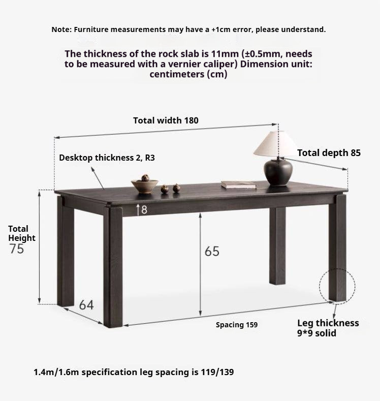 Oak, Ash Solid Wood Dining Table Modern and Simple