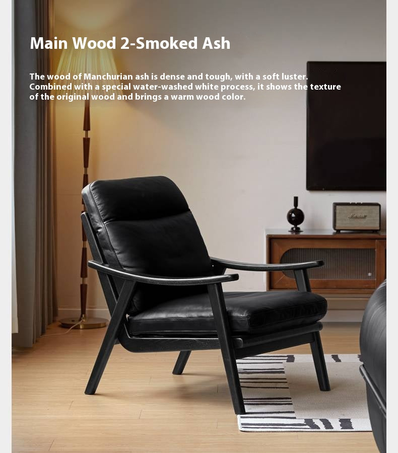 Ash, Black Walnut Solid Wood Armchair