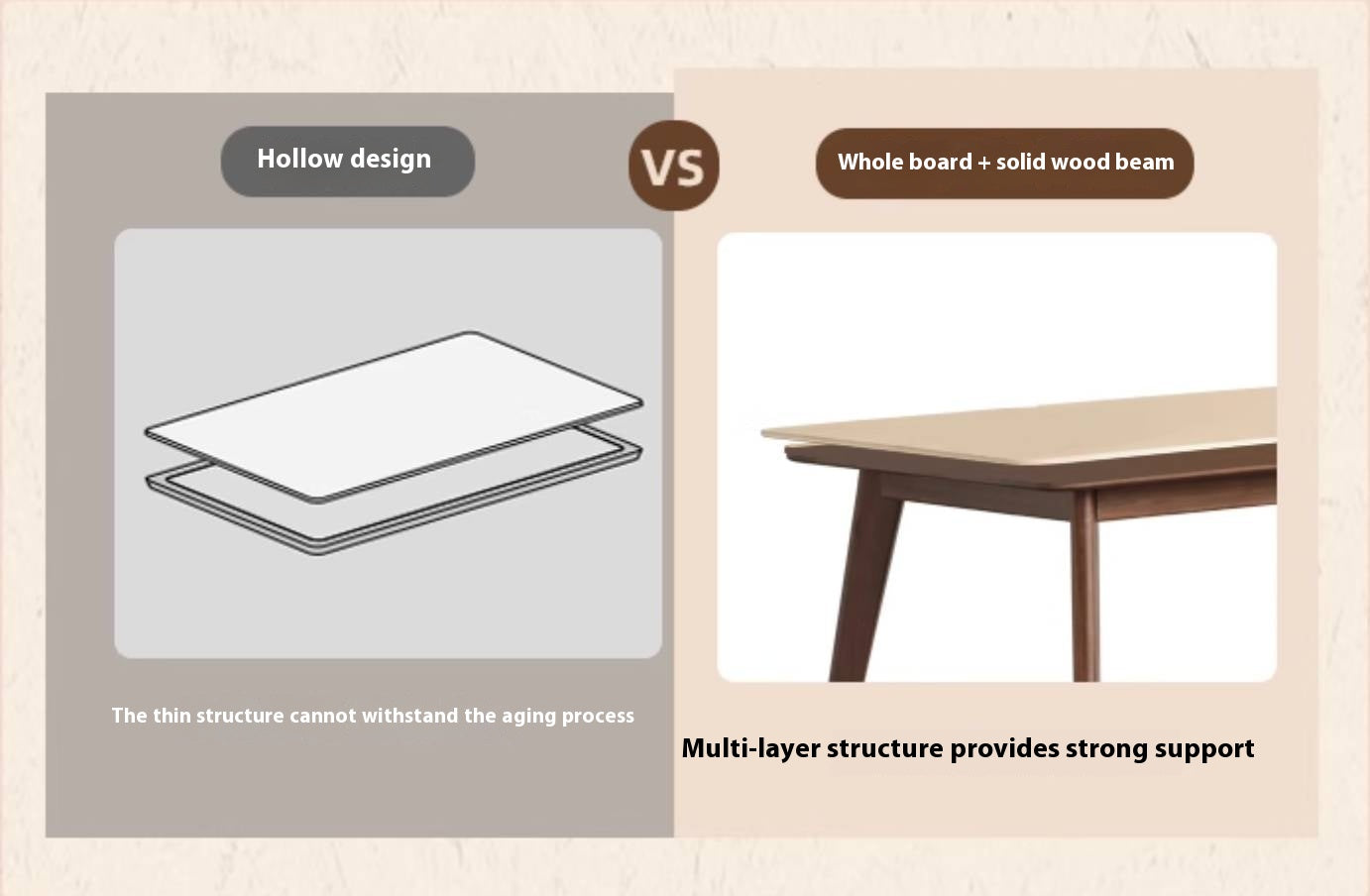 Black Walnut Solid Wood Vintage Rock Plate Dining Table