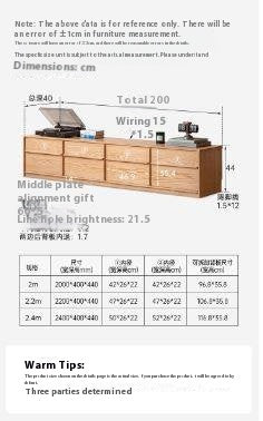 Oak, Ash Solid Wood Modern Skeleton Line TV Cabinet