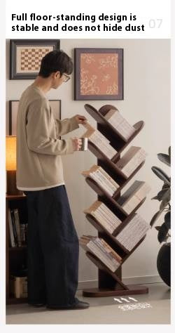 Black Walnut, South American Walnut Solid Wood Bookshelf Storage Rack