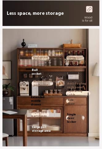 Oak Solid Wood Sideboard Cabinet