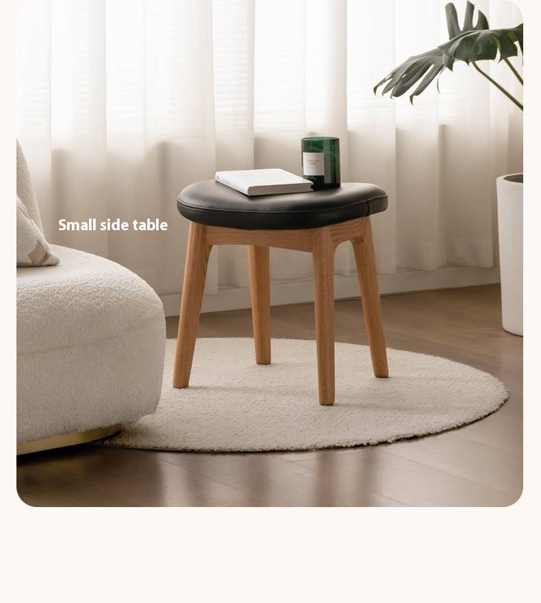 Ash, Black Walnut, Oak, Sandalwood Solid Wood Makeup Stool