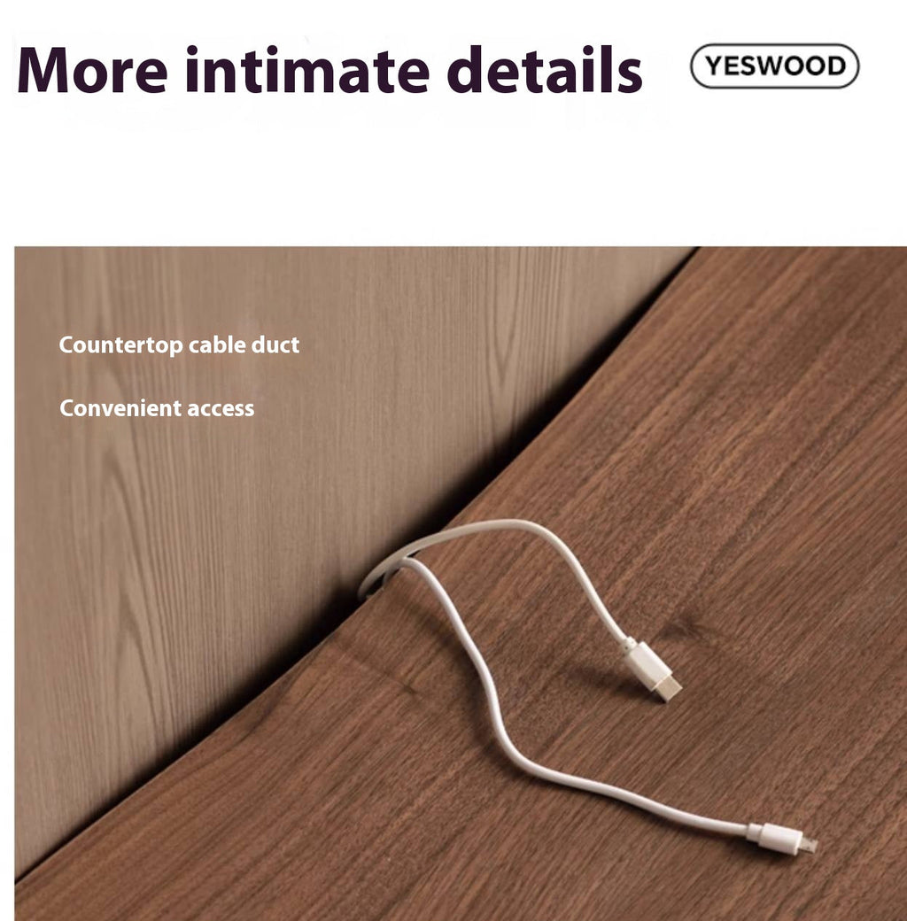 Black Walnut, Sandal Solid Wood Italian Light Luxury Style TV Stand