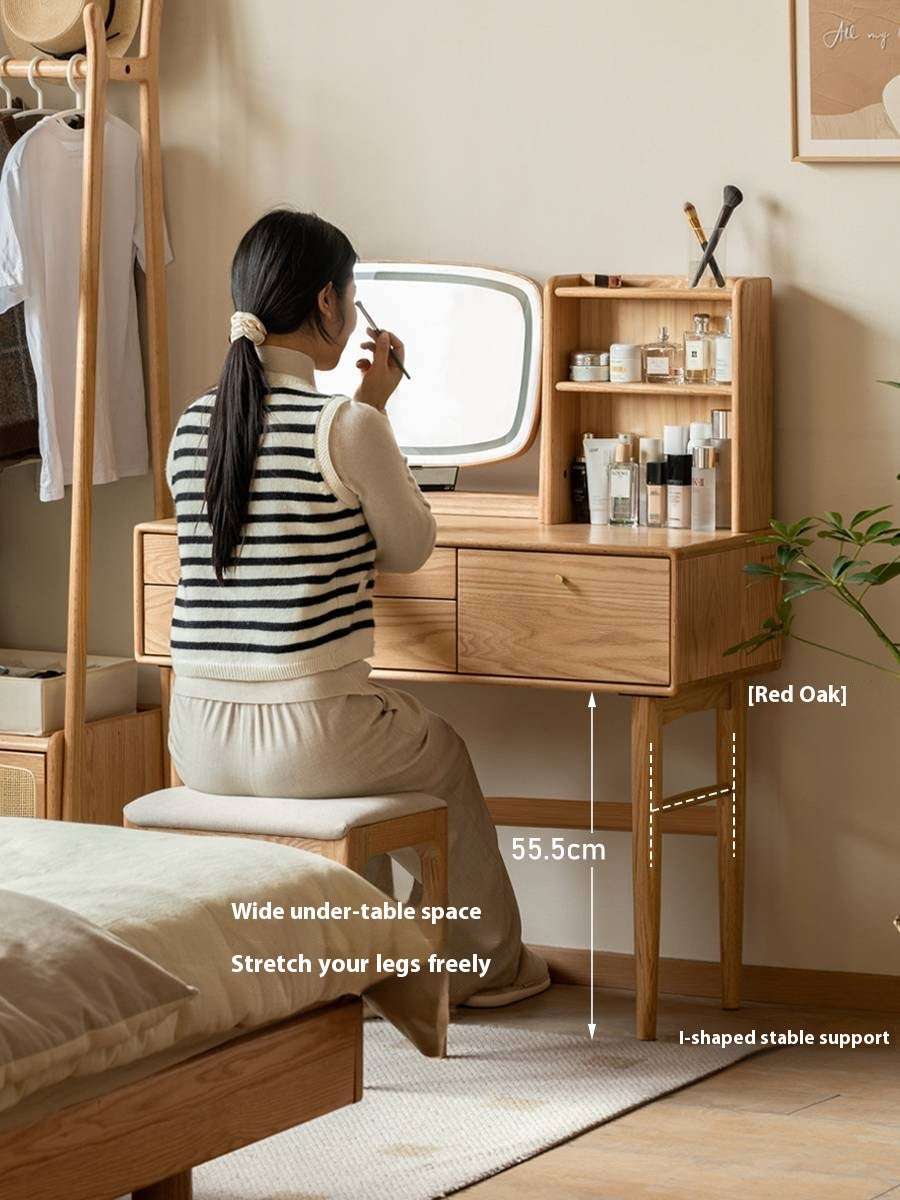 Ash Solid Wood Modern Style Dressing Table Multi Functional