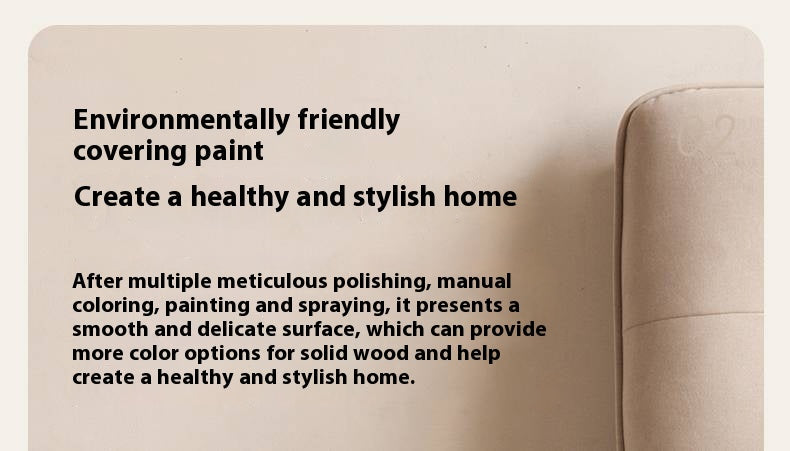 Solid Rubberwood Cream Style Nightstand