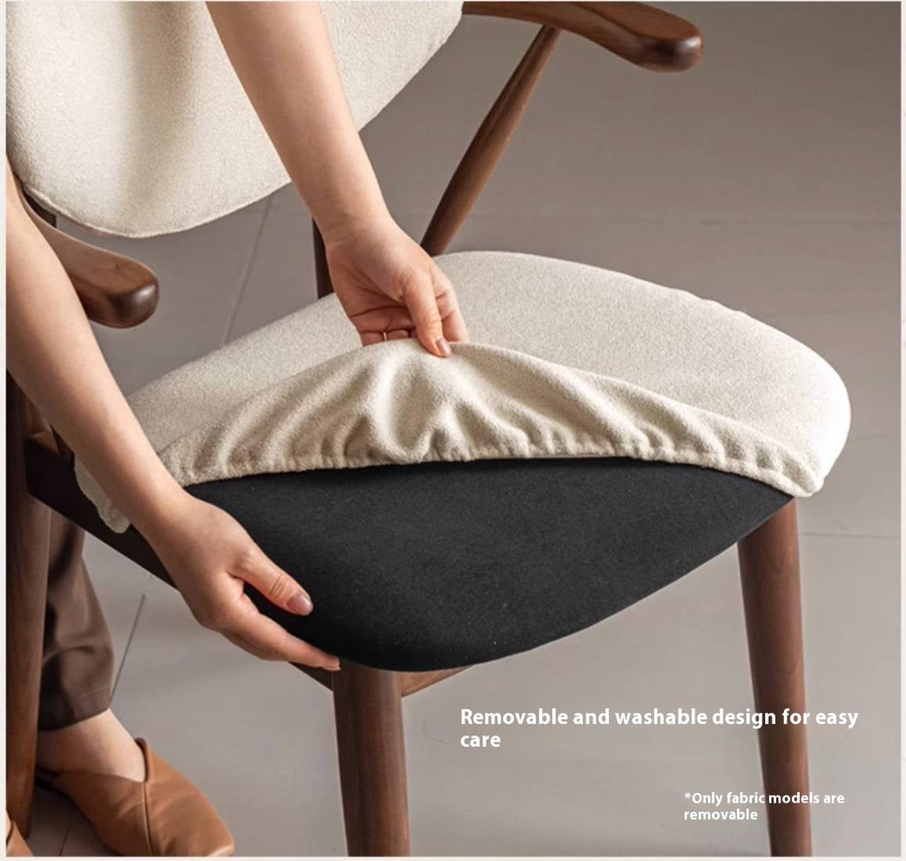 Solid Golden Sandalwood Dining Armchair