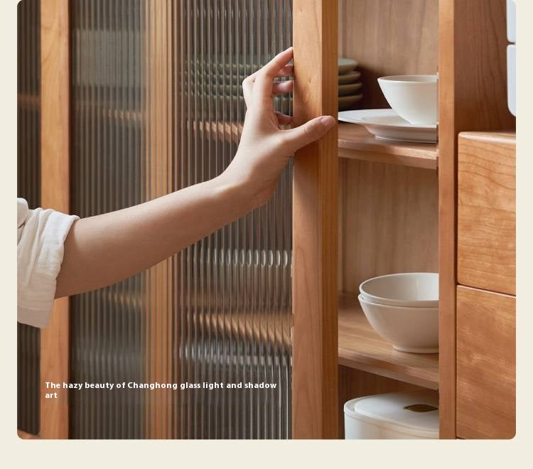 Cherry, Ash Solid Wood Ancient Style Ultra Thin Side Cabinet