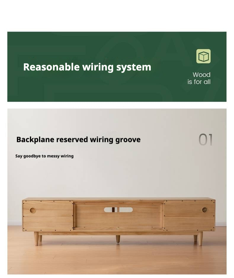 Ash Solid Wood Modern Style TV Stand