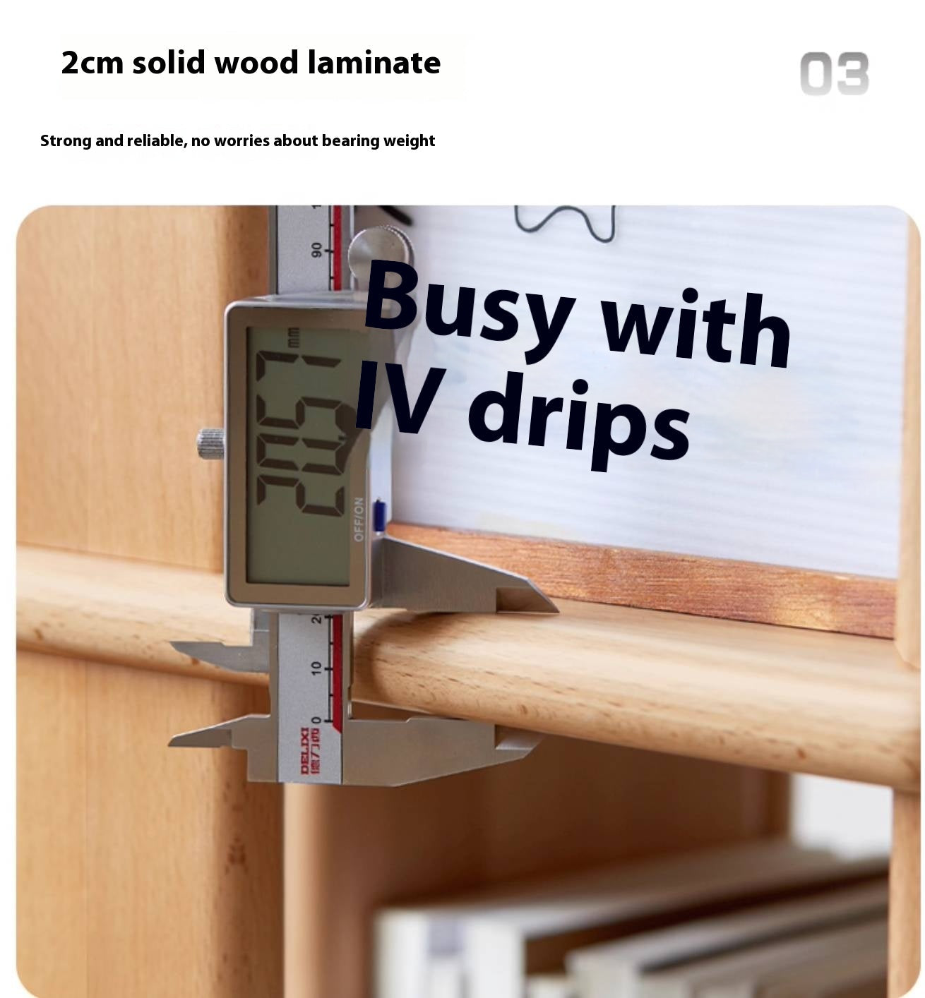 Beech Solid Wood Rotating Bookshelf