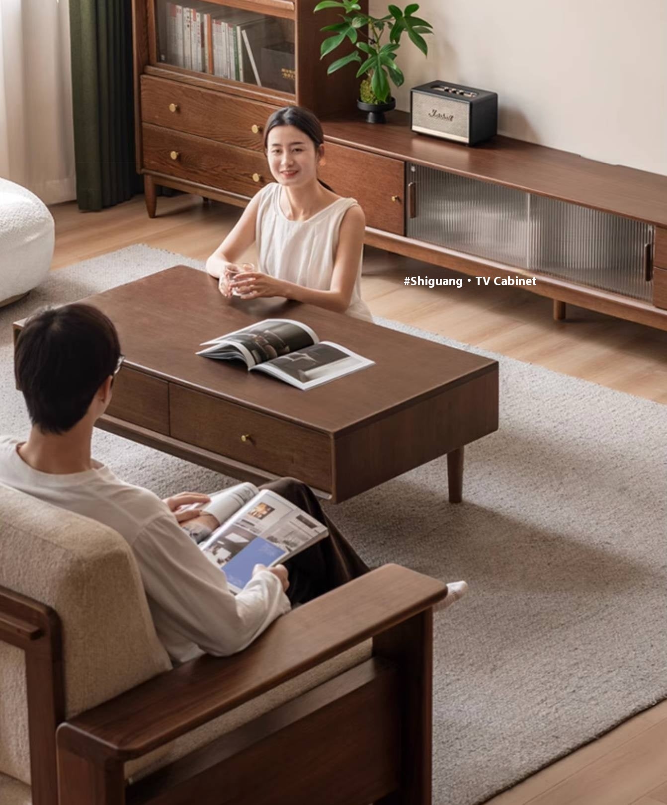 Black Walnut Solid Wood Coffee Table