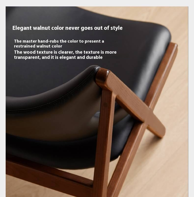 Ash Solid Wood Sofa Chair Fabric Back