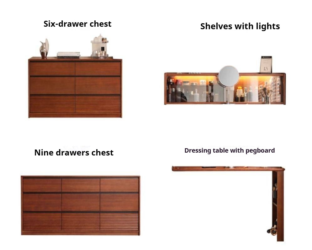 Pine Solid Wood Makeup Desk