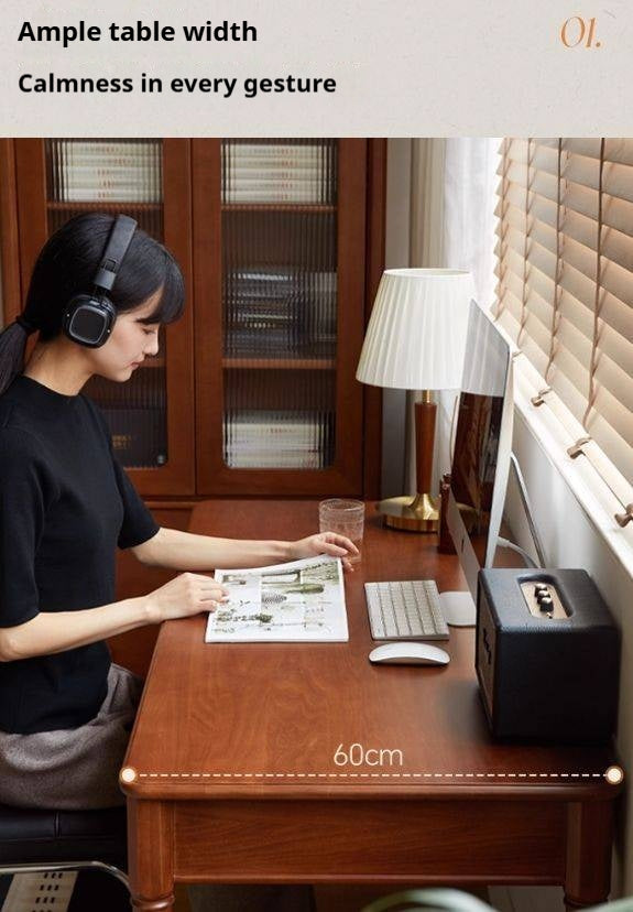 Pine Solid Wood Desk With Ancient Style