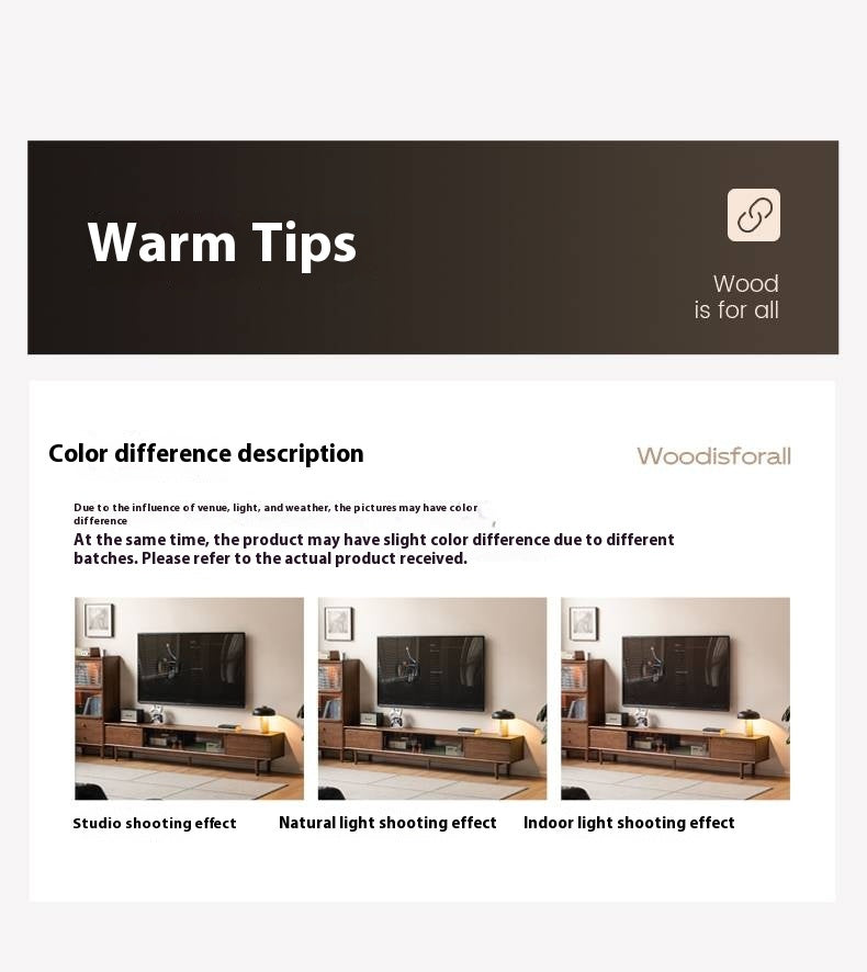 Black Walnut Solid Wood Sliding Doors TV Cabinet