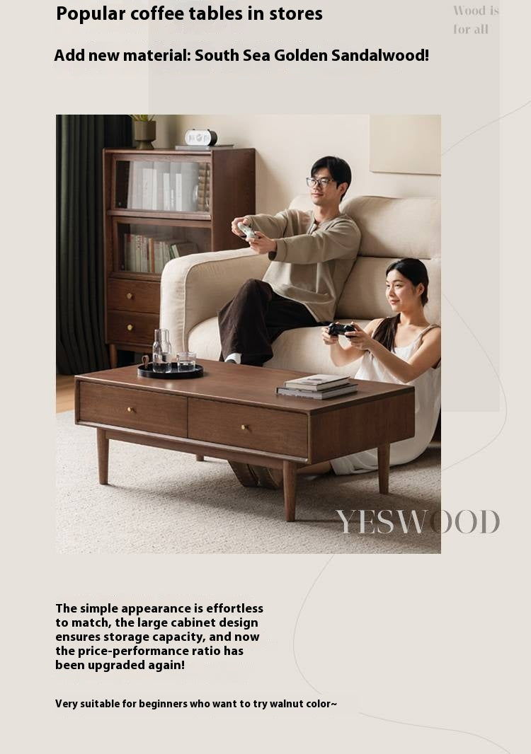 Black Walnut Solid Wood Coffee Table