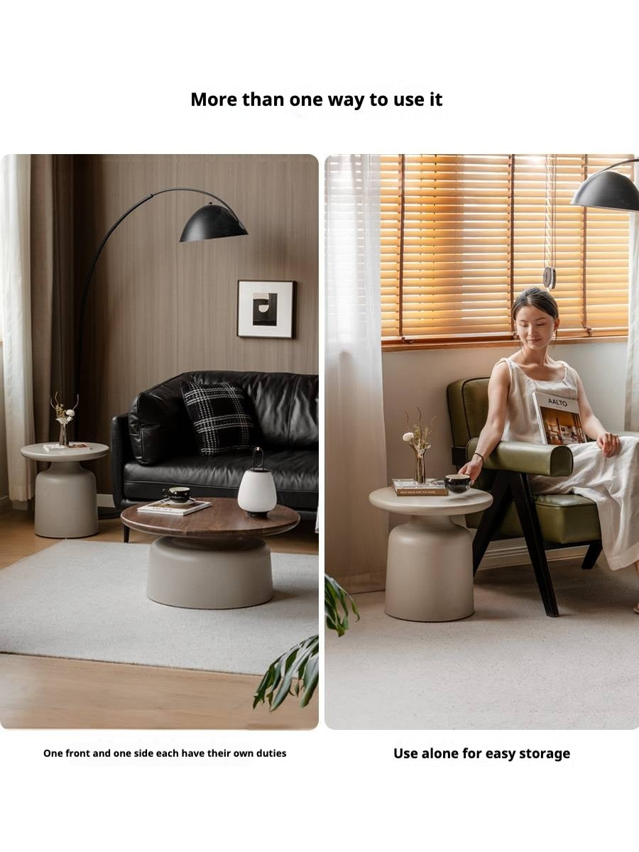 Black Walnut, Poplar Solid Wood Italian Light Luxury Coffee Table Combination