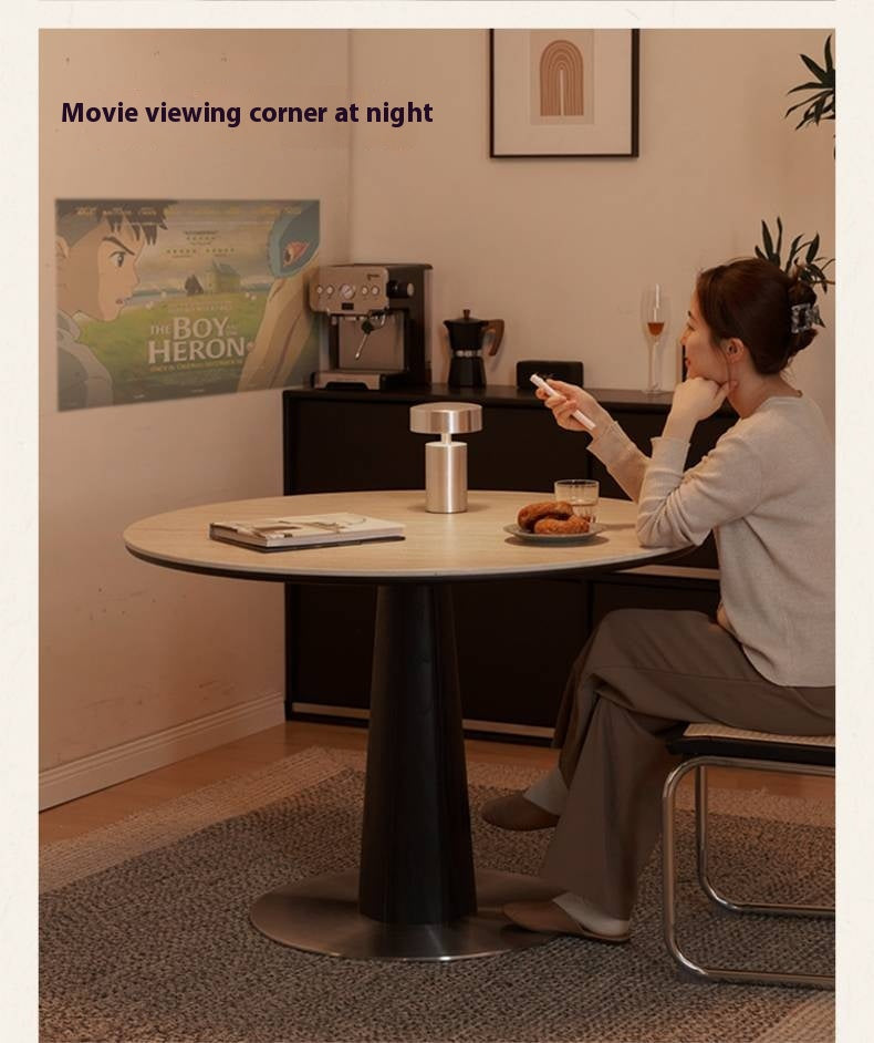 Oak Solid Wood Bauhaus Rock Plate Dining Table