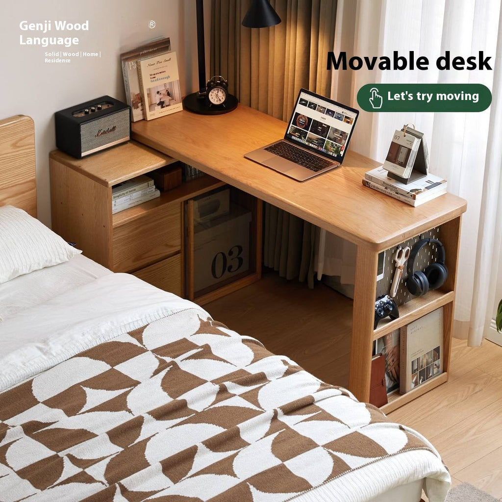 Oak Solid Wood Corner Office Desk