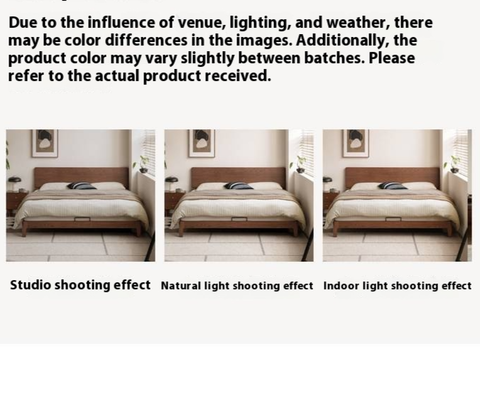 Oak Solid Wood Bed Modern