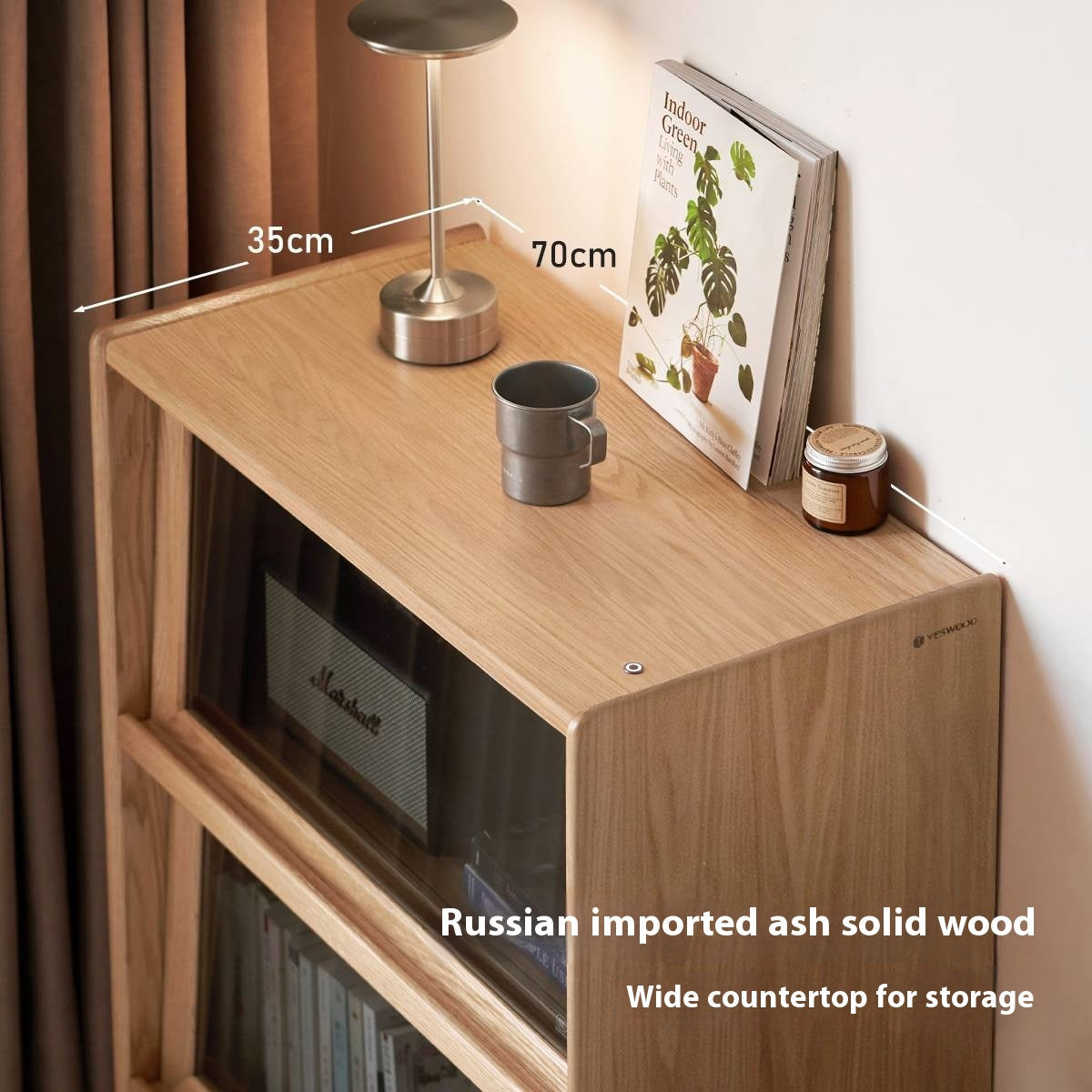 Ash Solid Wood Modern Side Cabinet