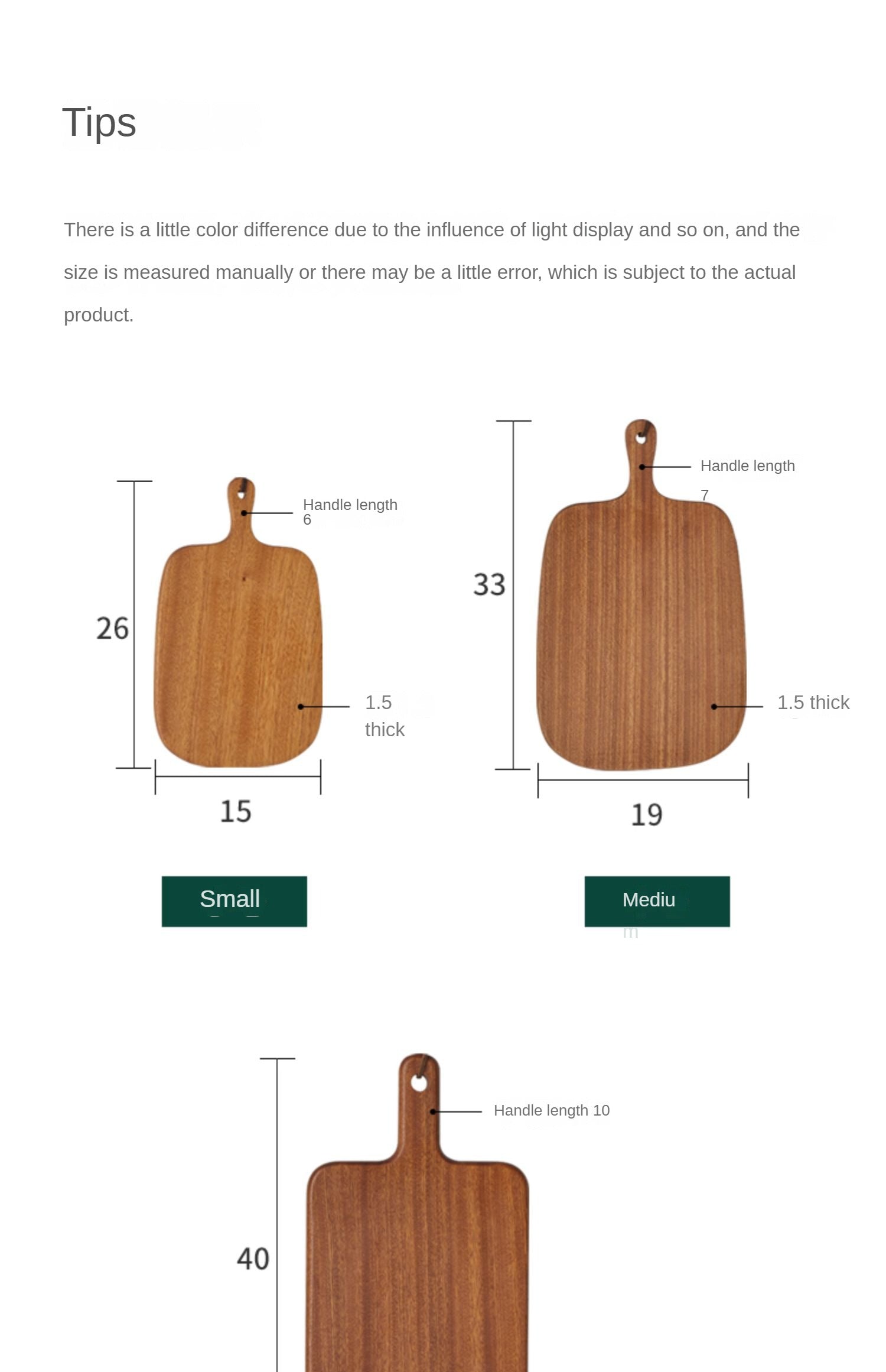 Ebony Wood Chopping Board Antibacterial And Mildew-Proof